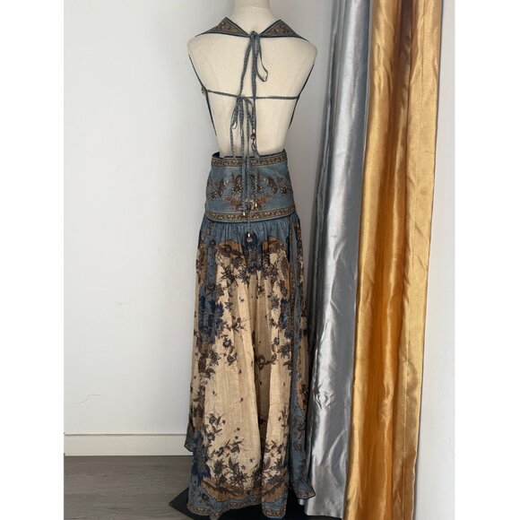 Zimmermann Women’s Ascension Plunge Halter printed cotton maxi dress - Picture 4 of 11